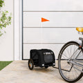 Vidaxl hondenfietstrailer oxford stof en ijzer zwart