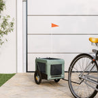 Vidaxl hondenfietstrailer oxfordstof en ijzer grijs en zwart