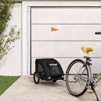 Vidaxl hondenfietstrailer oxford stof en ijzer zwart