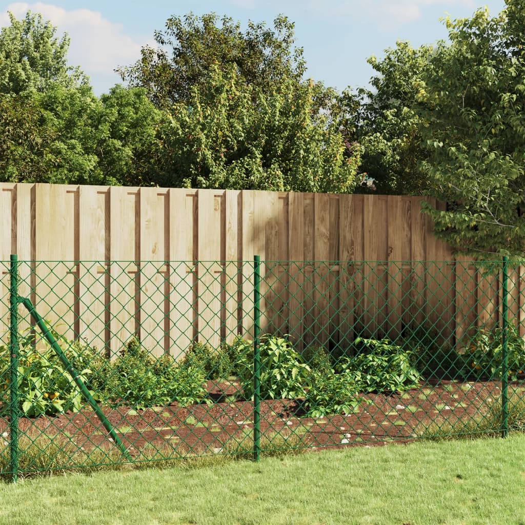 Vidaxl gaashek met flens 0,8x10 m groen