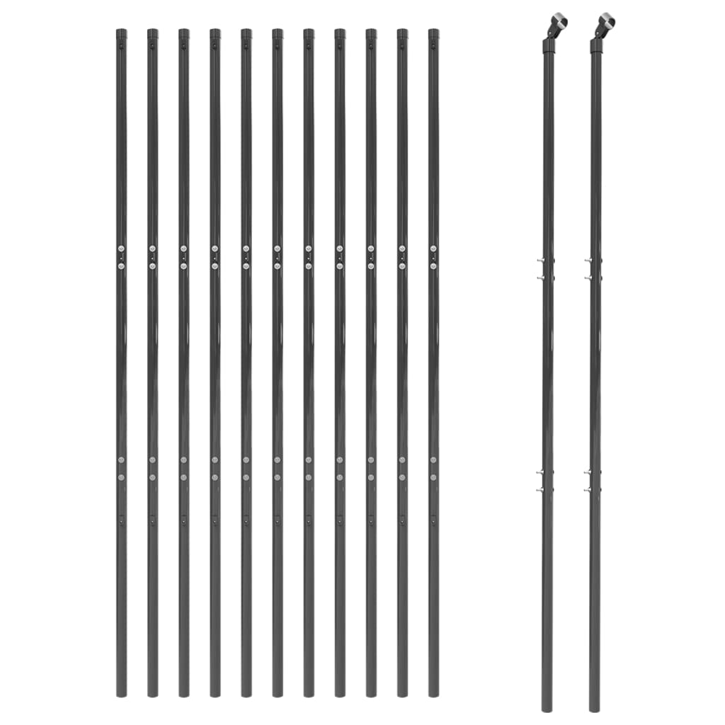 VidaXL Gaashek 2,2x25 m antracietkleurig