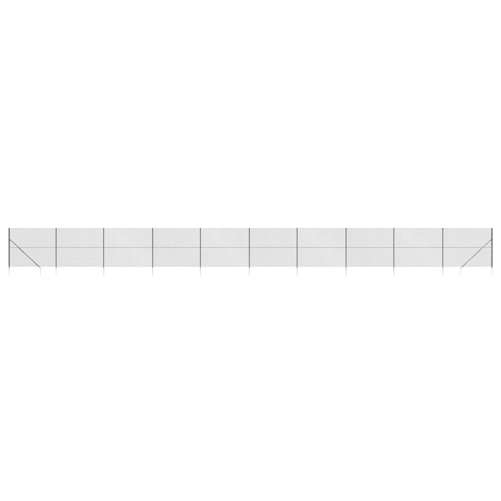 VidaXL Gaashek met grondankers 1,6x25 m antracietkleurig