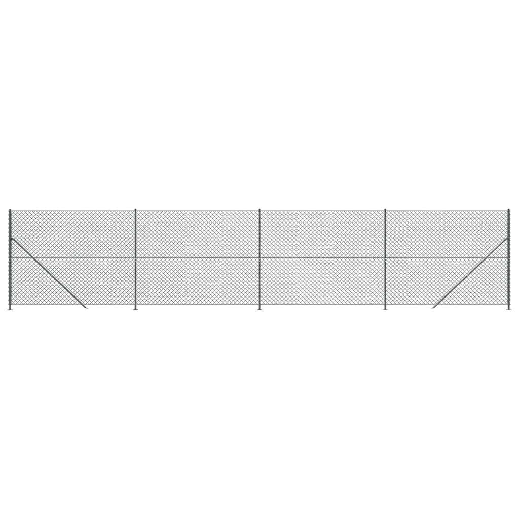 Vidaxl gaashek met flens 2,2x10 m antracietkleurig