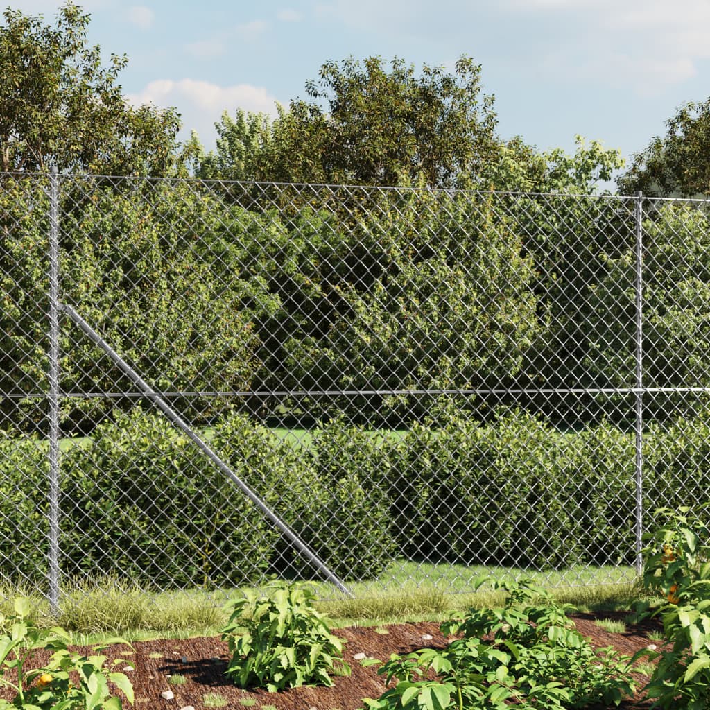 VidaXL Gaashek 2x10 m zilverkleurig