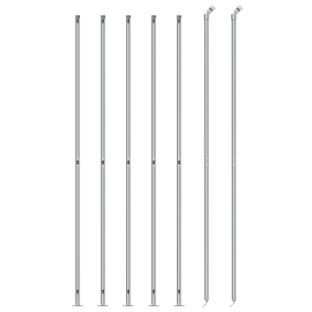 Vidaxl gaashek met flens 2x10 m zilverkleurig