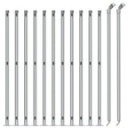 Vidaxl gaashek met flens 1x25 m zilverkleurig