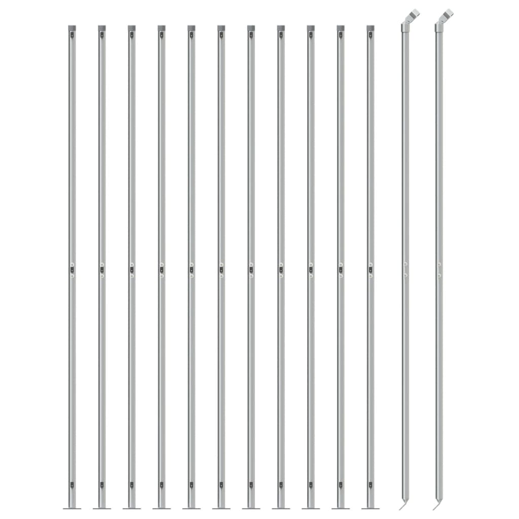 VidaXL Gaashek met flens 1,8x25 m zilverkleurig