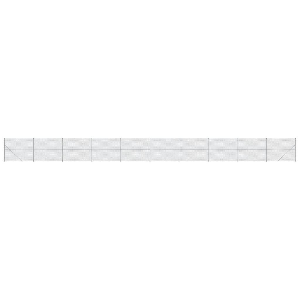 VidaXL Gaashek met flens 2x25 m zilverkleurig