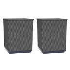 Vidaxl plantenbakken 2 st 30x30x37 cm polypropeen zwart