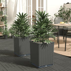 Vidaxl plantenbakken 2 st 30x30x37 cm polypropeen zwart