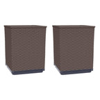 Vidaxl plantenbakken 2 st 30x30x37 cm polypropeen bruin