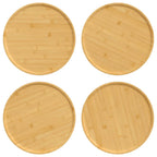 Vidaxl pizzaborden 4 st ø32x1,5 cm bamboe