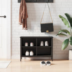 Vidaxl schoenenkast 69x35x50 cm bewerkt hout zwart