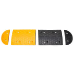 Vidaxl verkeersdrempel 323x32,5x4 cm rubber geel en zwart