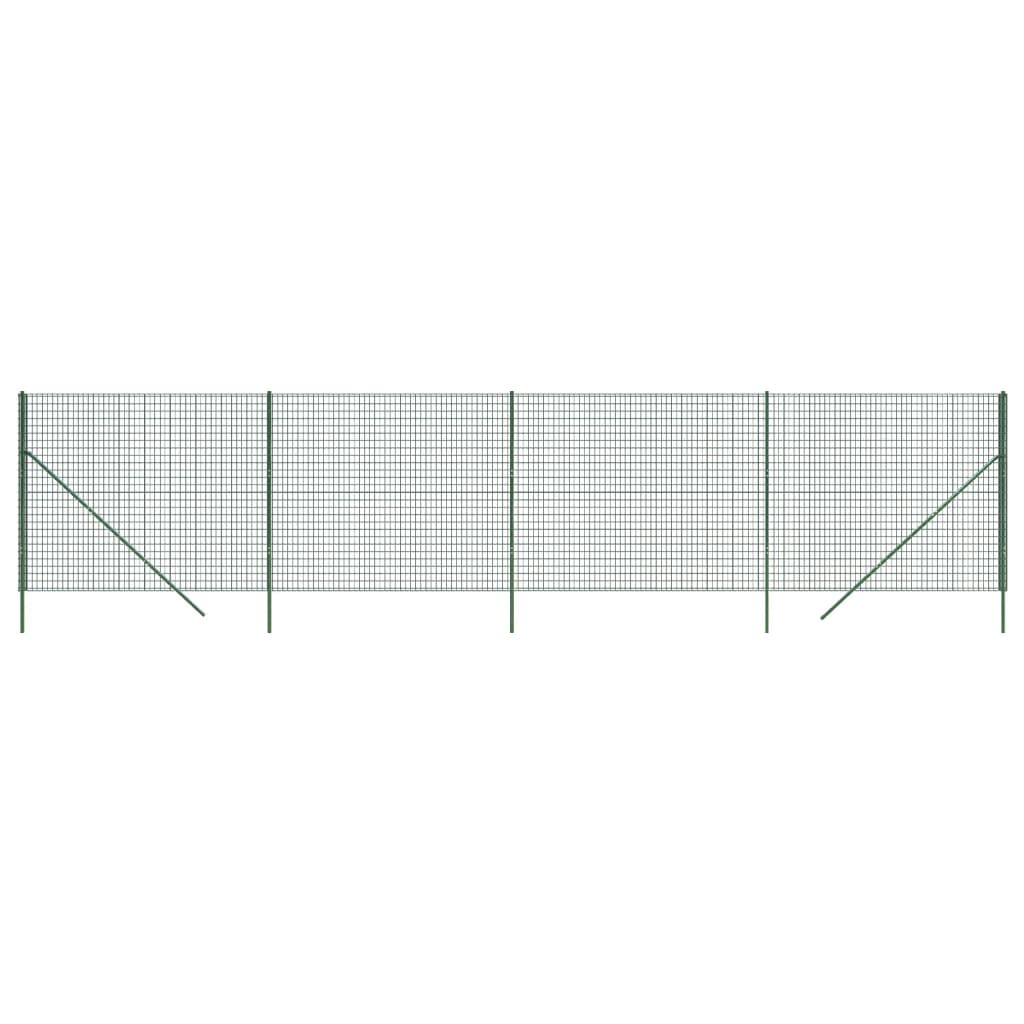 Vidaxl draadgaashek 2,2x10 m gegalvaniseerd staal groen