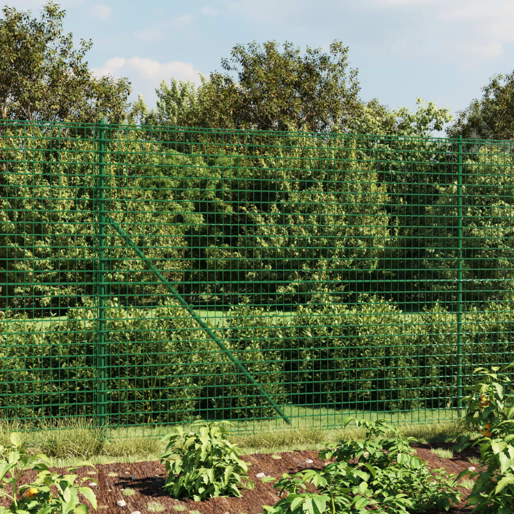 Vidaxl draadgaashek 2,2x10 m gegalvaniseerd staal groen