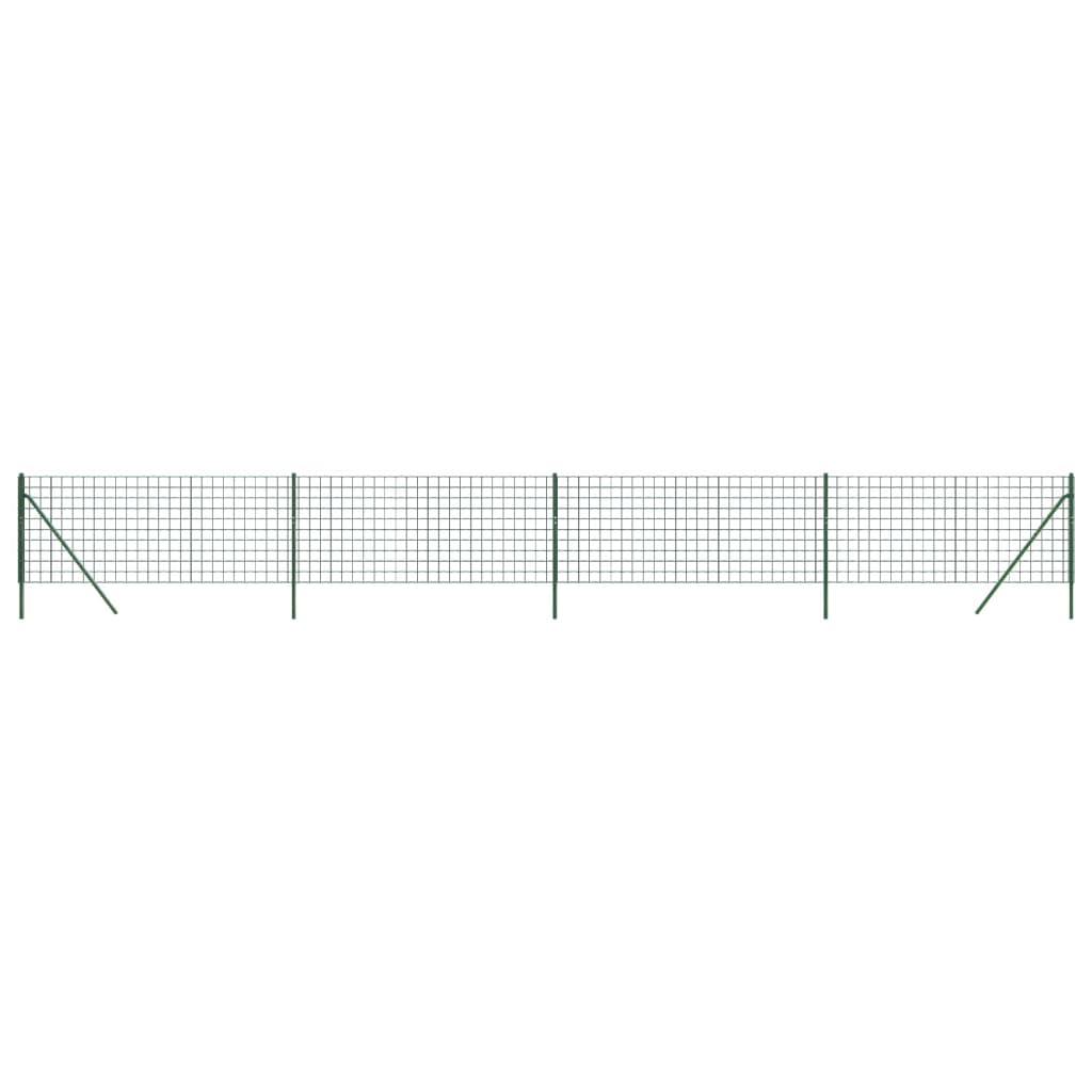 Vidaxl draadgaashek 1,1x10 m gegalvaniseerd staal groen