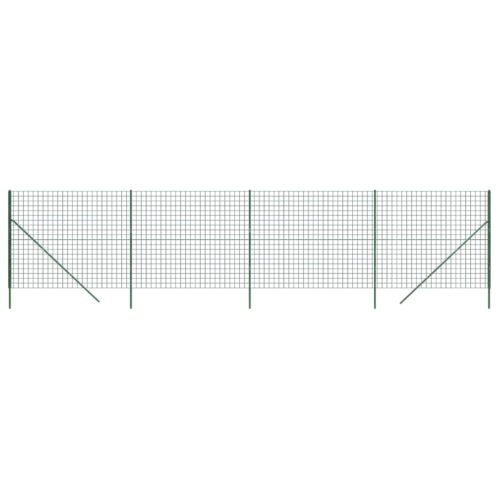 Vidaxl draadgaashek 1,4x10 m gegalvaniseerd staal groen