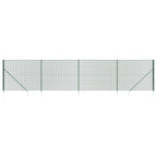 Vidaxl draadgaashek met grondankers 1,4x10 m groen