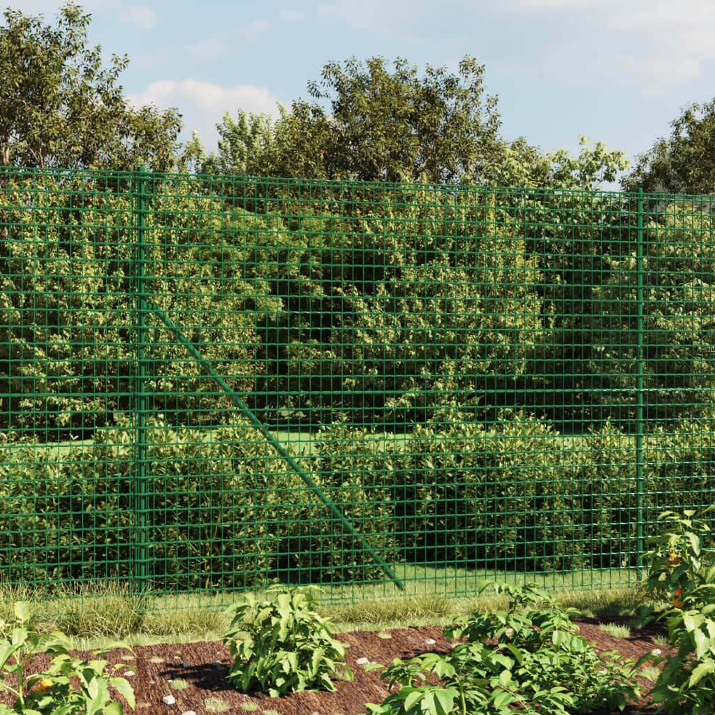 Vidaxl draadgaashek met grondankers 1,4x10 m groen
