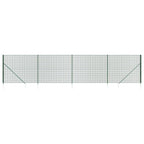 Vidaxl draadgaashek met grondankers 1,6x10 m groen