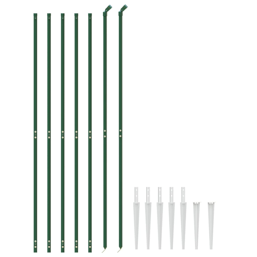 Vidaxl draadgaashek met grondankers 1,6x10 m groen