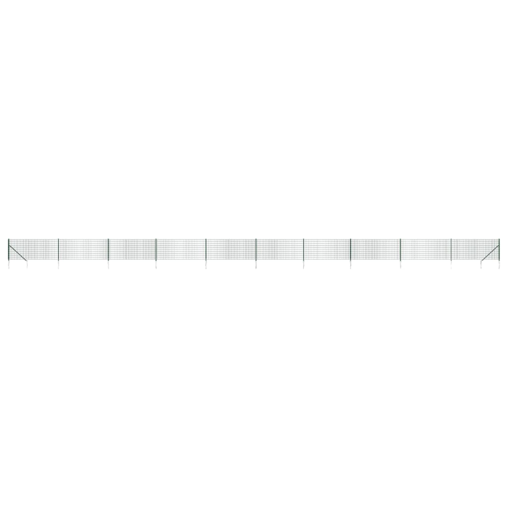 Vidaxl draadgaashek met grondankers 0,8x25 m groen