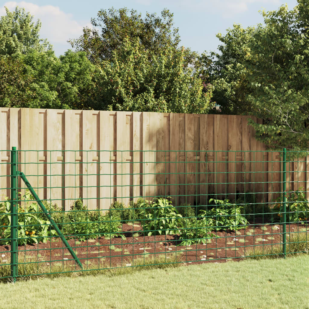 Vidaxl draadgaashek met grondankers 0,8x25 m groen