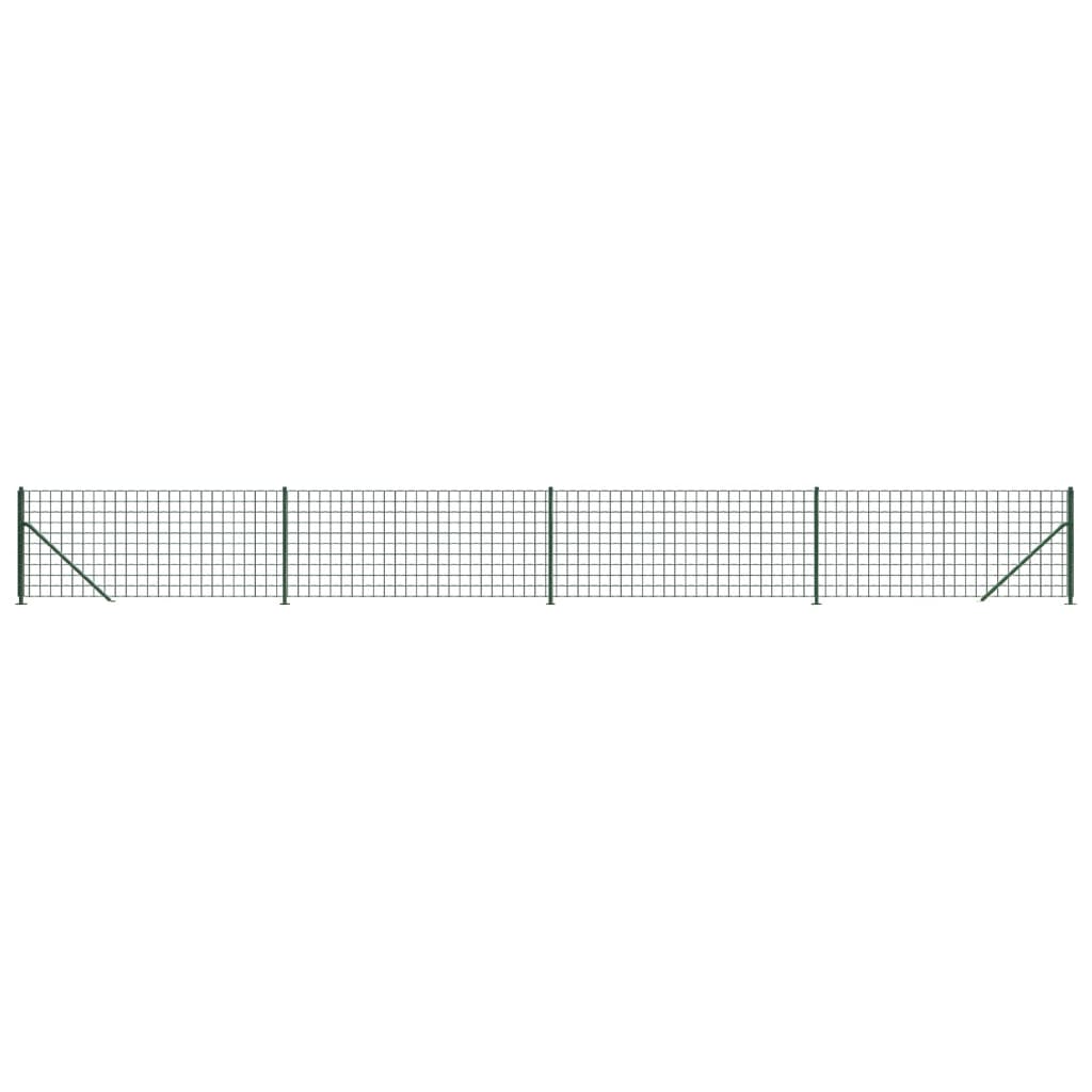 Vidaxl draadgaashek met flens 0,8x10 m groen