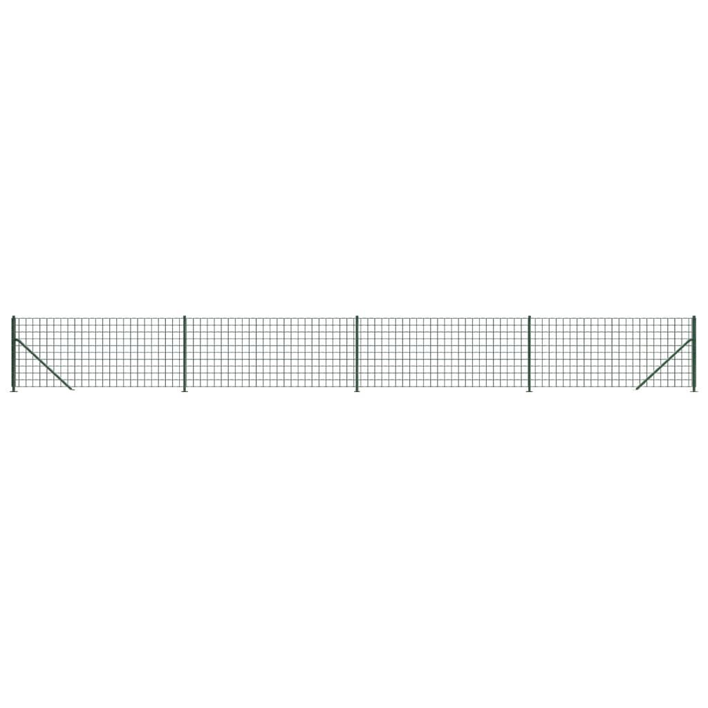 Vidaxl draadgaashek met flens 1,1x10 m groen
