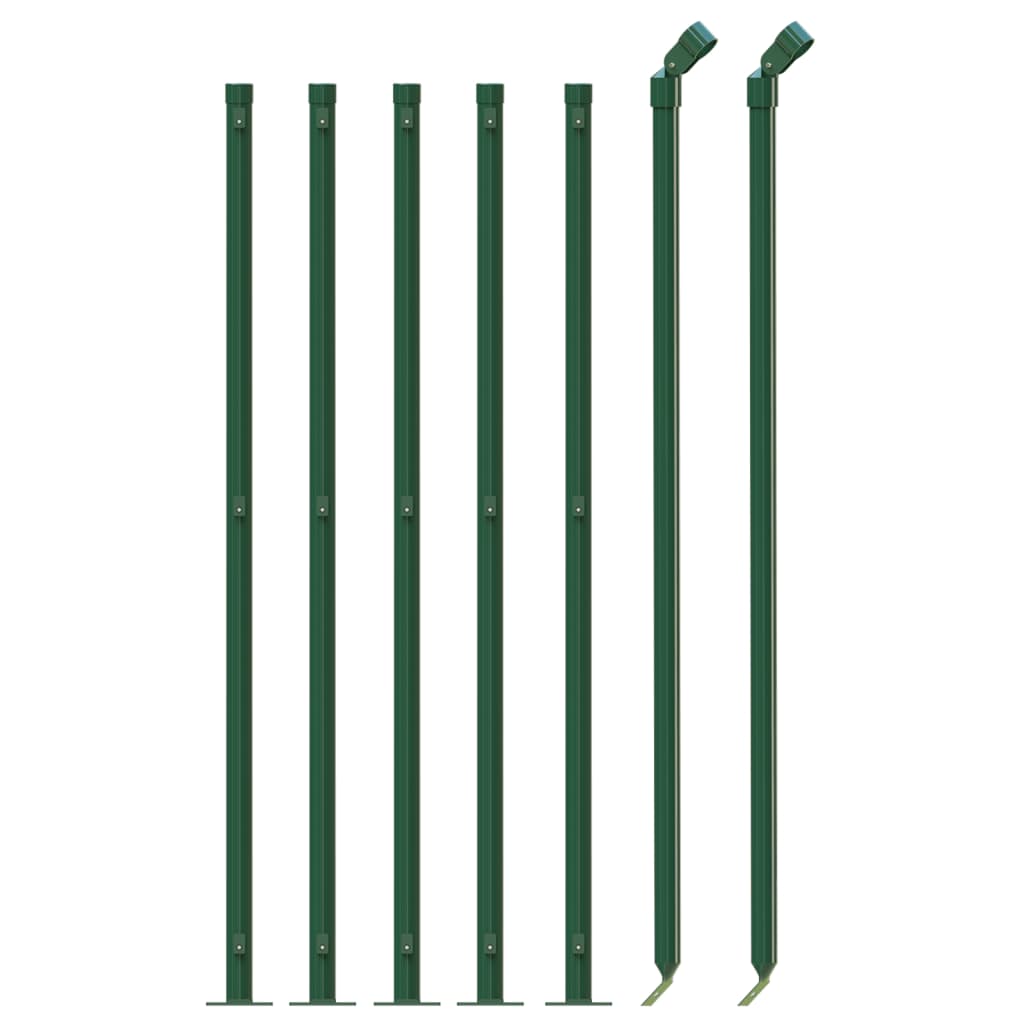 Vidaxl draadgaashek met flens 1,1x10 m groen