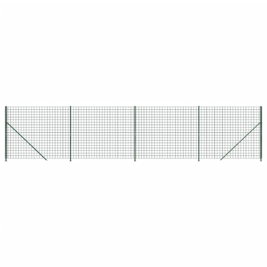 Vidaxl draadgaashek met flens 1,4x10 m groen
