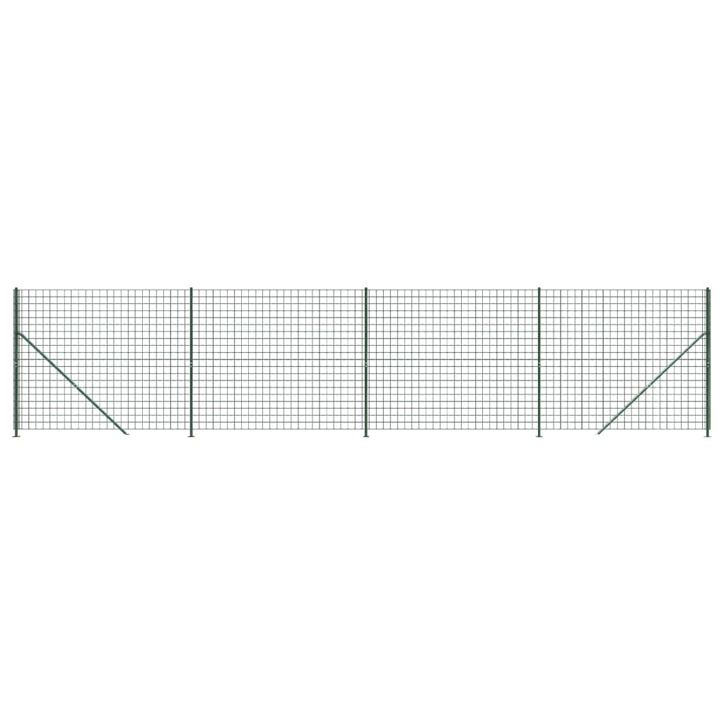 Vidaxl draadgaashek met flens 2,2x10 m groen