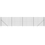 Vidaxl draadgaashek met grondankers 1,4x10 m antracietkleurig