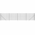 Vidaxl draadgaashek met grondankers 1,6x10 m antracietkleurig
