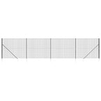 Vidaxl draadgaashek met grondankers 1,8x10 m antracietkleurig