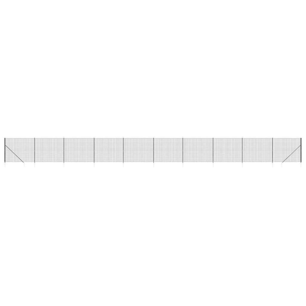 VidaXL Draadgaashek met grondankers 1,8x25 m antracietkleurig
