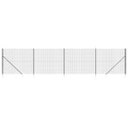 Vidaxl draadgaashek met grondankers 2,2x10 m antracietkleurig