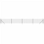 Vidaxl draadgaashek met grondankers 1x10 m antracietkleurig