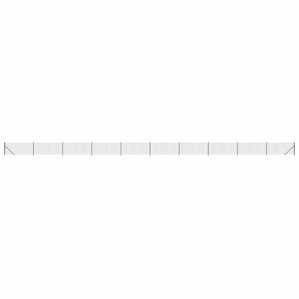 Vidaxl draadgaashek met flens 0,8x25 m antracietkleurig