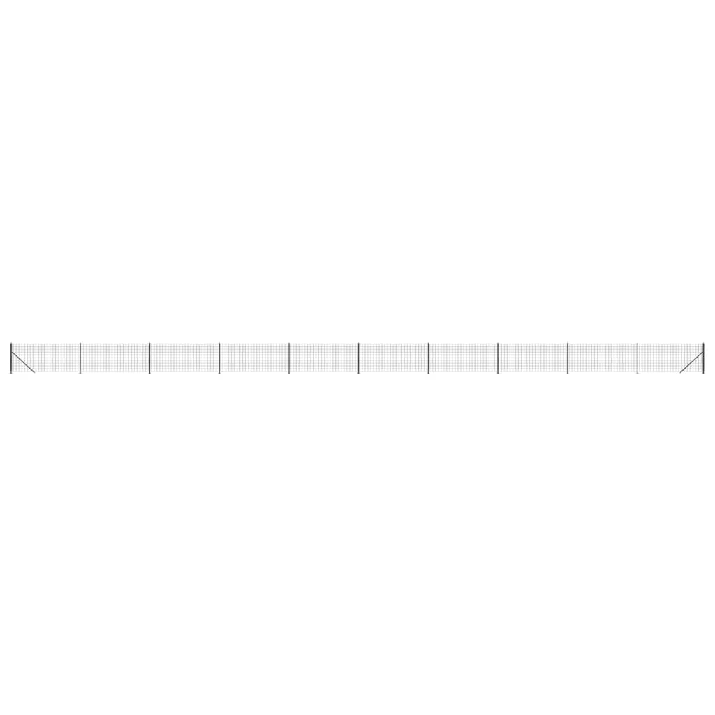 Vidaxl draadgaashek met flens 0,8x25 m antracietkleurig