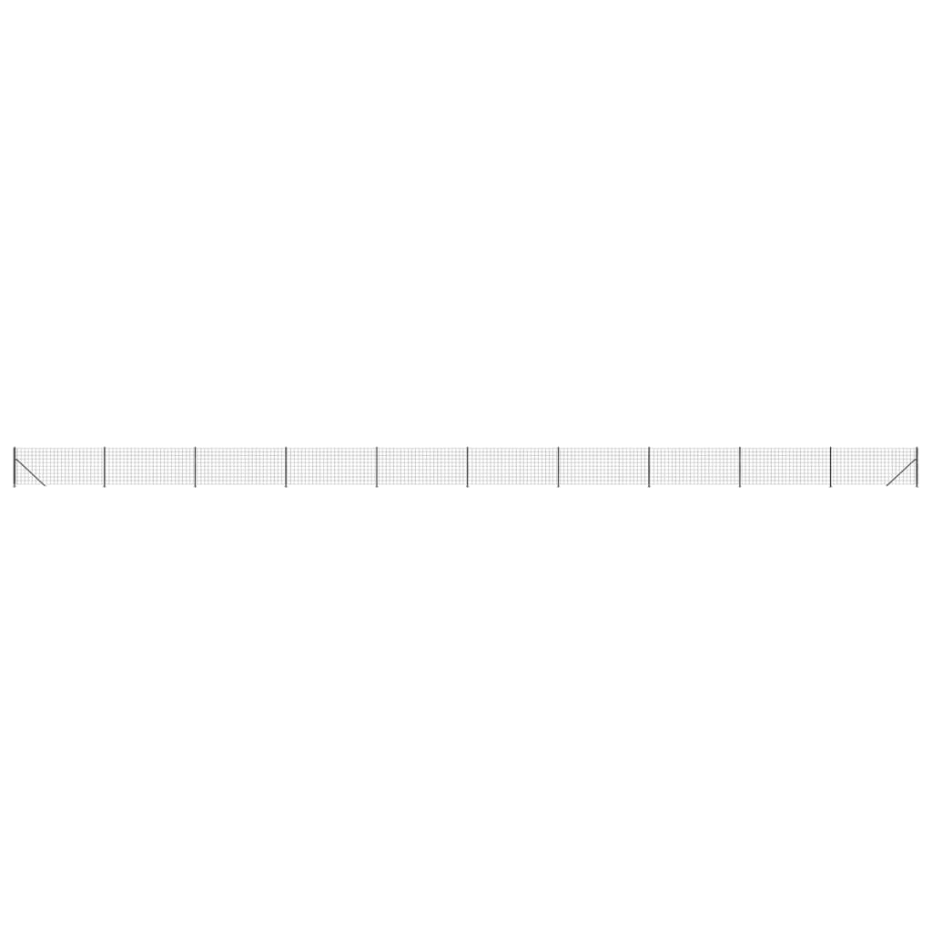 Vidaxl draadgaashek met flens 1x25 m antracietkleurig