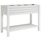 Vidaxl plantenbak verhoogd 110x45x79 cm polypropeen wit