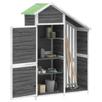 VidaXL Tuinschuur 120x53,5x170 cm massief grenenhout grijs