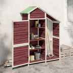 VidaXL Tuinschuur 120x53,5x170 cm massief grenenhout mokkakleurig