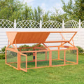 Vidaxl dierenren 200x112,5x74 cm massief grenenhout bruin