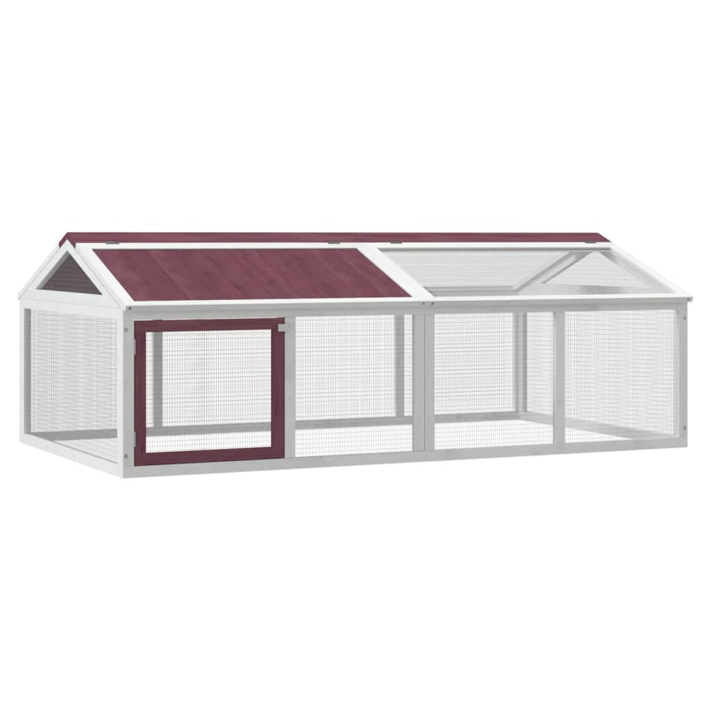 Vidaxl dierenren 200x112,5x74 cm massief grenenhout mokkakleurig