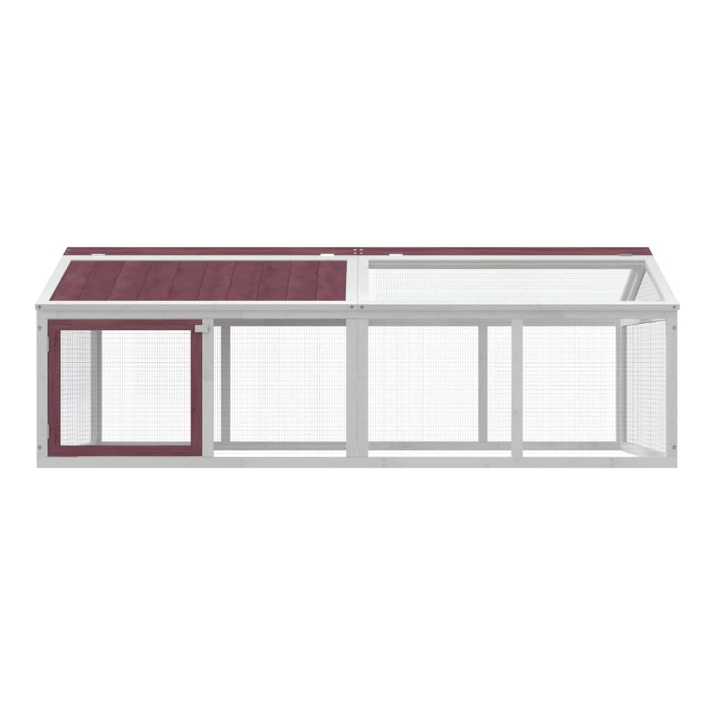 Vidaxl dierenren 200x112,5x74 cm massief grenenhout mokkakleurig