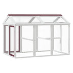 Vidaxl dierenren 141x94x104 cm massief grenenhout mokkakleurig