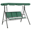 Vidaxl schommelbank 170 cm textileen en staal groen